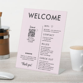 Modern vakantiehuis Welkom Reclamebord Met Voetstuk