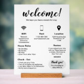 Modern Vakantiehuis Welkom Teken Acryl Bord (Neutraal)