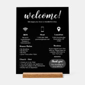 Modern Vakantiehuis Welkom Teken Acryl Bord (Voorkant)