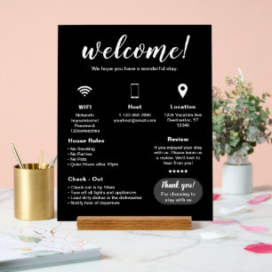 Modern Vakantiehuis Welkom Teken Acryl Bord