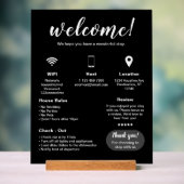 Modern Vakantiehuis Welkom Teken Acryl Bord (Neutraal)