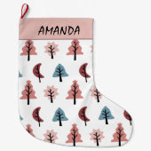 Modern Vakantiepatroon - Cookie Cutter Name Grote Kerstsok (Voorkant)