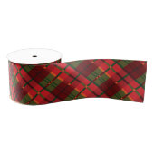 Modern Vakantiepatroon in rood en groen Grosgrain Lint (Spoel)