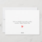 Modern Valentijnsdag Paar liefde Hart Foto Chic Feestdagenkaart (Achterkant)