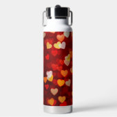 Modern Valentijnsdag Romantisch Hartpatroon Waterfles (Voorkant)