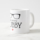 Modern Valentijnse bril Mijn Dashing Hubby Hart Grote Koffiekop (Voorkant rechts)