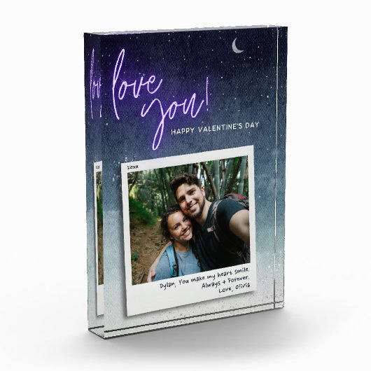 Modern Valentijns's Love You Custom Fotoblokken (Links)