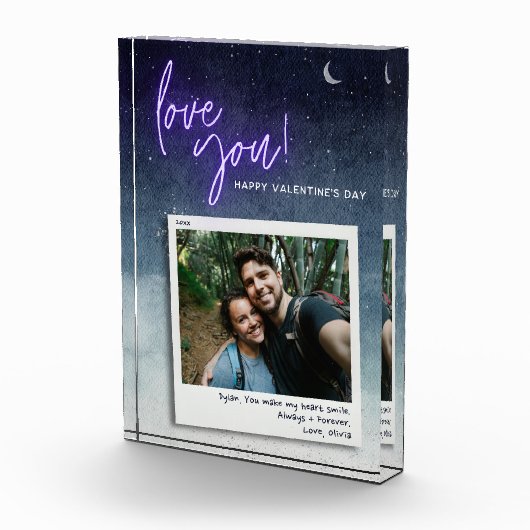 Modern Valentijns's Love You Custom Fotoblokken (Rechts)