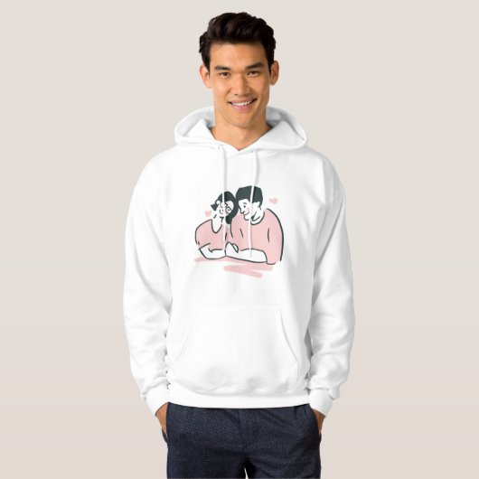 Modern Valentine Day Quotes Hoodie (Voorkant volledig)