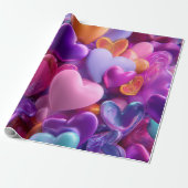 Modern Valentine Wrapping Paper– Abstract Colorful Cadeaupapier (Uitgerold)