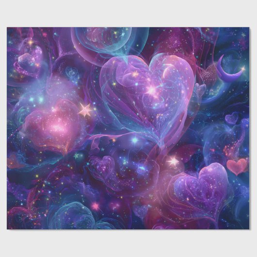 Modern Valentine Wrapping Paper– Abstract Colorful Cadeaupapier (Vlak)