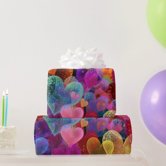Modern Valentine Wrapping Paper– Abstract Colorful Cadeaupapier (Feestgeschenken)