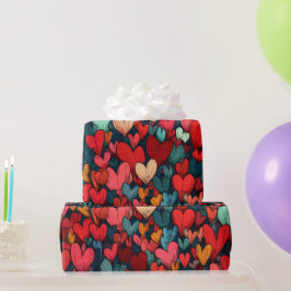 Modern Valentine Wrapping Paper– Abstract Colorful Cadeaupapier