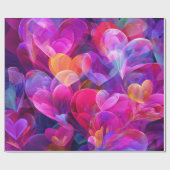 Modern Valentine Wrapping Paper– Abstract Colorful Cadeaupapier (Vlak)