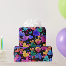 Modern Valentine Wrapping Paper– Abstract Colorful Cadeaupapier