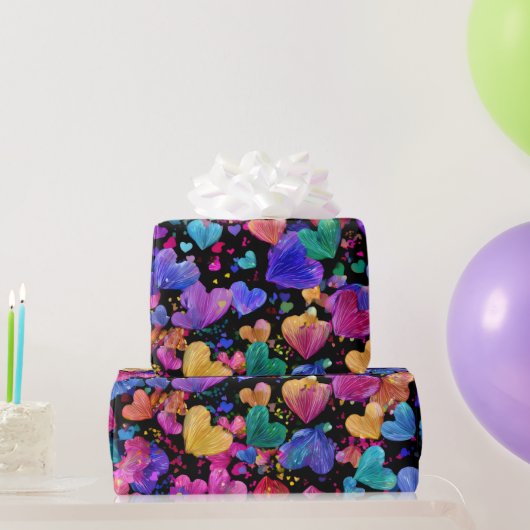 Modern Valentine Wrapping Paper– Abstract Colorful Cadeaupapier (Feestgeschenken)