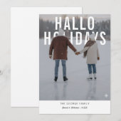 Modern Valentine's PhotoPop Holiday Card Feestdagenkaart (Voorkant / Achterkant)