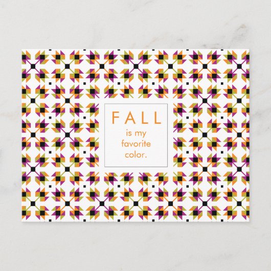 Modern valleest quilt patroon briefkaart (Voorkant)