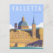 Modern Valletta malta Travel Briefkaart (Voorkant)