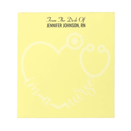 Modern van de bureau van de verpleegster Stethosco Notitieblok (Voorkant)