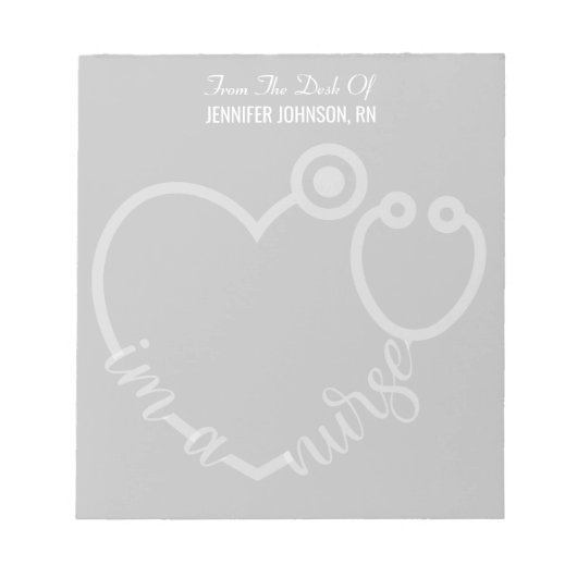 Modern van de bureau van de verpleegster Stethosco Notitieblok (Voorkant)