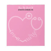 Modern van de bureau van de verpleegster Stethosco Notitieblok (Voorkant)