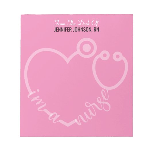 Modern van de bureau van de verpleegster Stethosco Notitieblok (Voorkant)