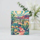 Modern Van Gogh Joshua Tree Cholla Cactus Garden Briefkaart (Staand voorkant)
