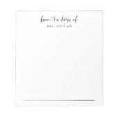 Modern van het bureau van het vrouwenbedrijf notitieblok (Voorkant)