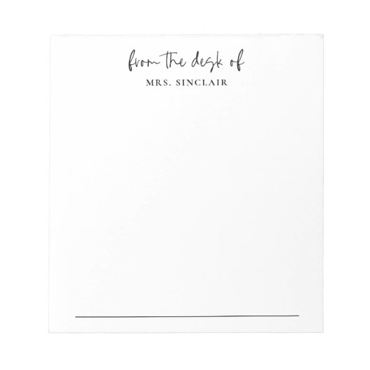 Modern van het bureau van het vrouwenbedrijf notitieblok (Voorkant)