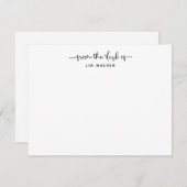 Modern van het bureau van script gepersonaliseerd notitiekaartje (Voorkant / Achterkant)