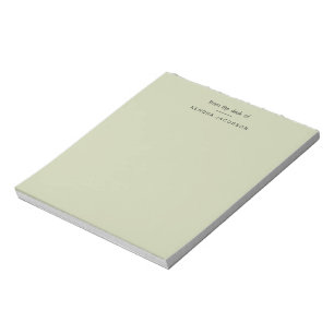 Modern Van Het Bureaublad Van Sage Groene Bureaupa Notitieblok