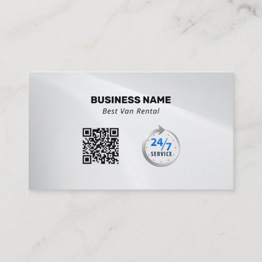 Modern Van Rental | Zilver Visitekaartje (Achterkant)