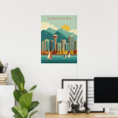Modern Vancouver reizen Poster (Thuiskantoor)