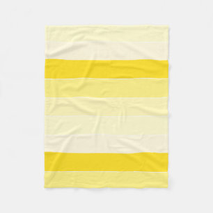 Modern Vanilla Yellow White Stripes Decoratief Fleece Deken