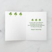 Modern Vase of Shamrocks|Clovers St. Patrick's Day Kaart (Binnen)