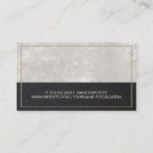 modern vastgoed | gestikt leer visitekaartje (Achterkant)