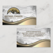 Modern vastgoed Logo | Marmeren steen Visitekaartje (Voorkant / Achterkant)