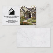 Modern vastgoed Logo | Vakmansstijl Huis Visitekaartje (Voorkant / Achterkant)