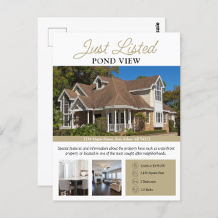 Modern vastgoed net vermeld flyer briefkaart