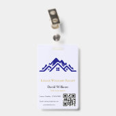 Modern vastgoed wit en gouden aangepast logo badge (Achterkant met clip)