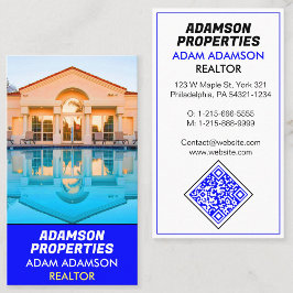 Modern vastgoedbedrijf (merk QR-code) makelaar Visitekaartje