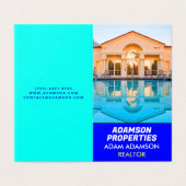 Modern vastgoedbedrijf (QRCode) makelaar gevouwen Visitekaartje (Buitenkant ongevouwen)