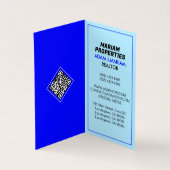 Modern vastgoedbedrijf (QRCode) makelaar gevouwen Visitekaartje (Binnen)