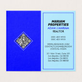 Modern vastgoedbedrijf (QRCode) makelaar gevouwen Visitekaartje (Binnenkant ongevouwen)