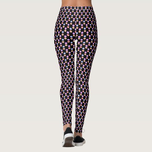 Modern veelkleurig geometrisch patroon leggings (Achterkant)