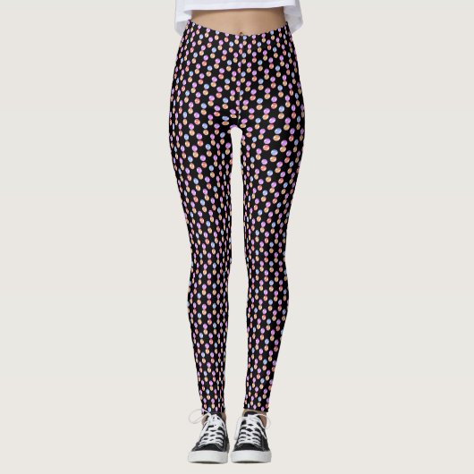 Modern veelkleurig geometrisch patroon leggings (Voorkant)