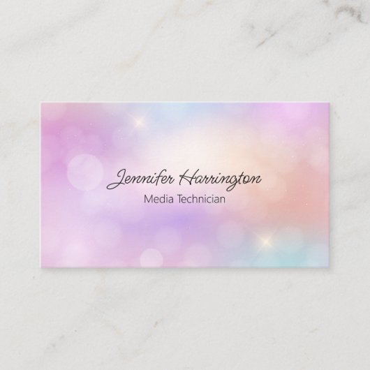 Modern veelkleurig lichteffect visitekaartje (Voorkant)