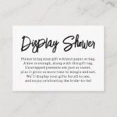 Modern, veelzijdig display Douche Bruidsgeschenkka Informatiekaartje (Voorkant)