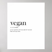 Modern Vegan grappige definitietypografie Poster (Voorkant)
